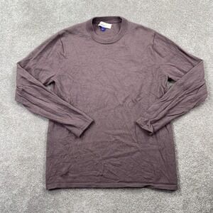 Artefact Men's Crew Neck Jersey Knit T-Shirt Men's Size L Brown Long Sleeves